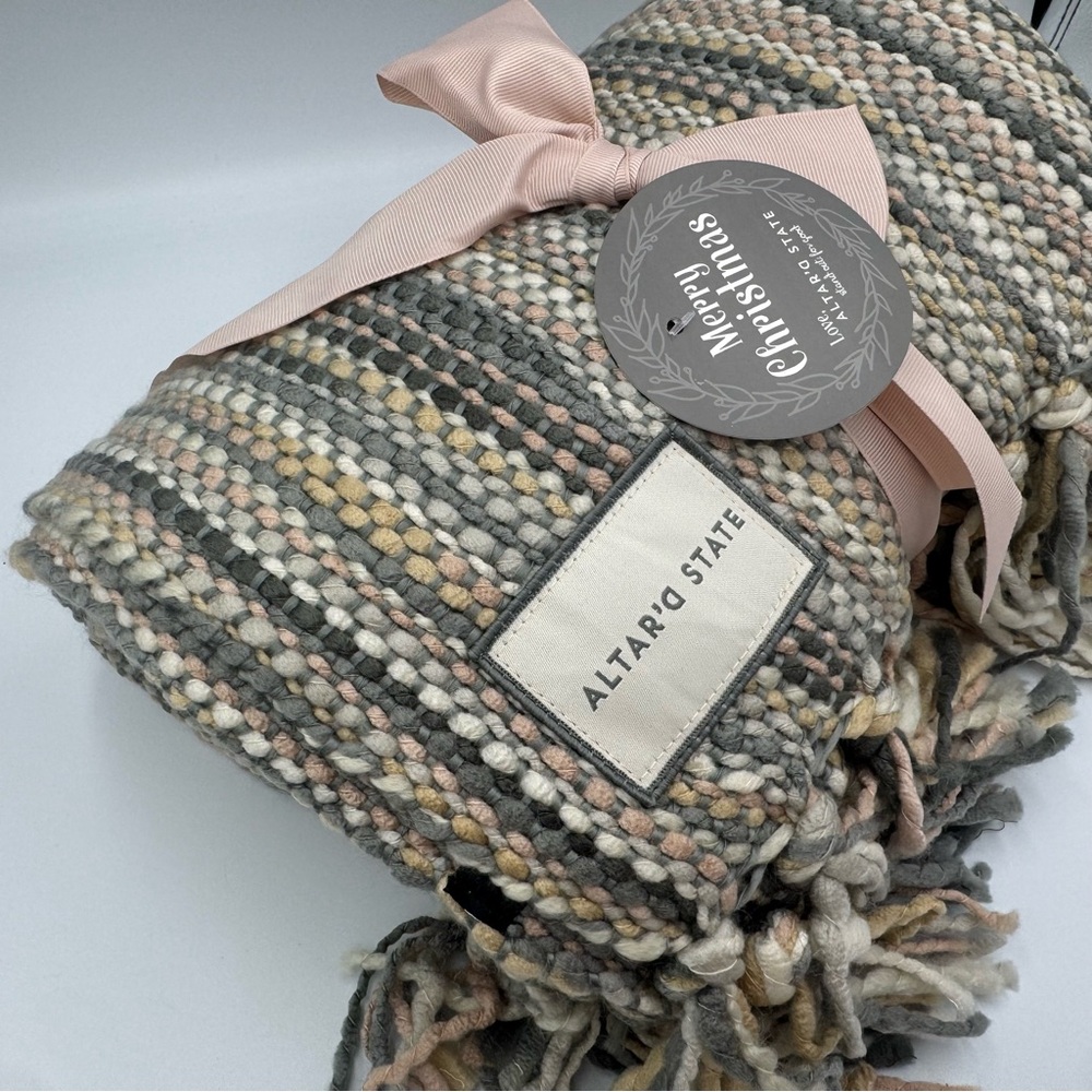 Altar'd State Pastel Striped Throw Blanket - Picture 6 of 8